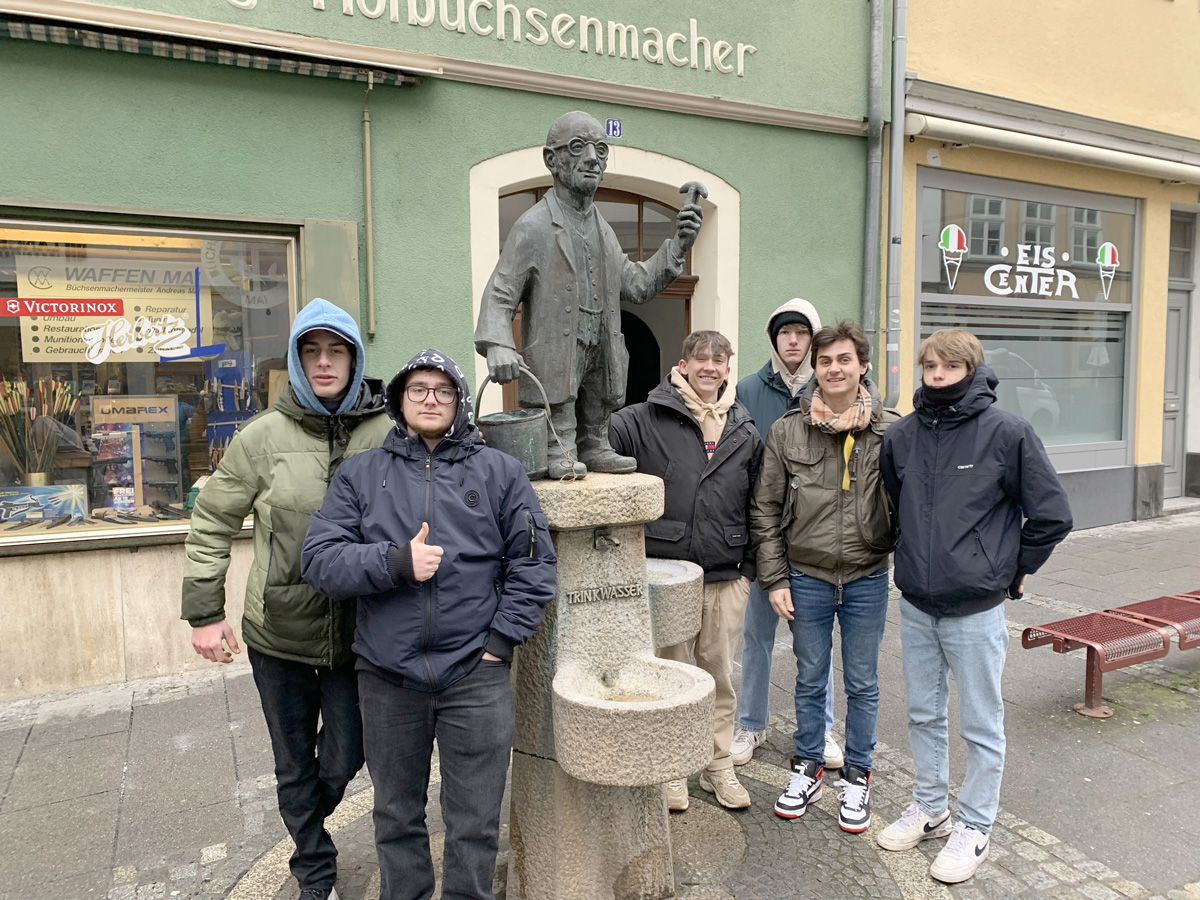 Die jungen Belgier beim Besuch in der Coburger Innenstadt