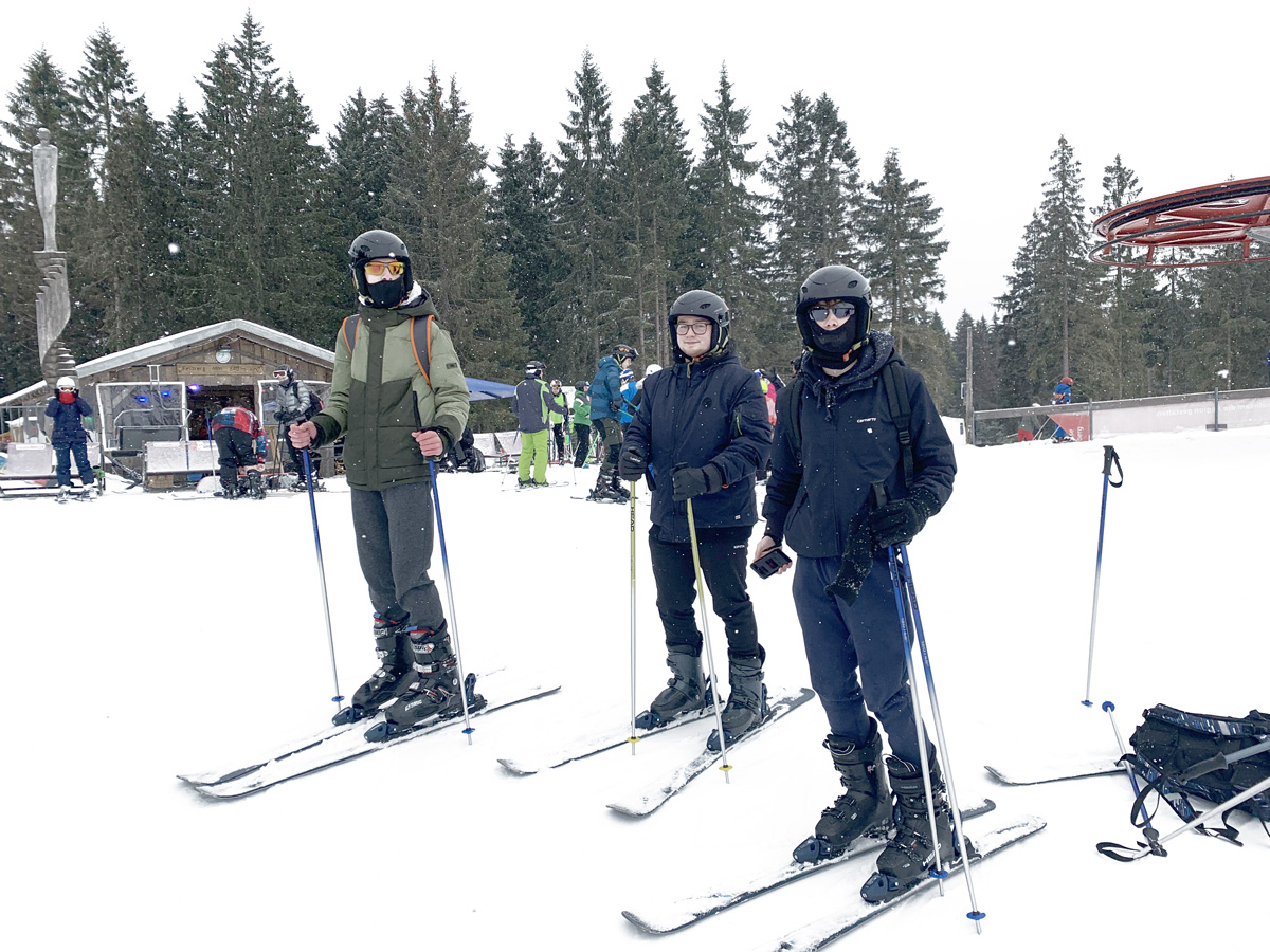 Beim Skifahren