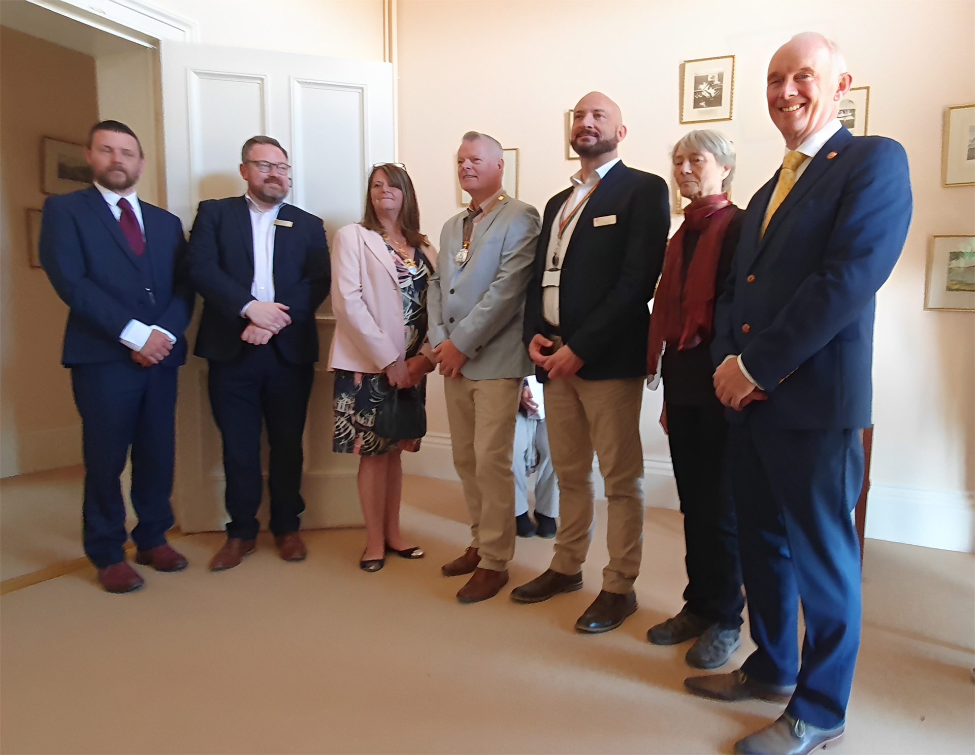 Empfang der Coburger Delegation in Osborne House anlässlich des 40. Jubiläums der Partnerschaft